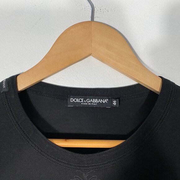 Dolce & Gabbana Saint Mary Elegant Baroque Tee Black mens size 46 / Small - Picture 4 of 7